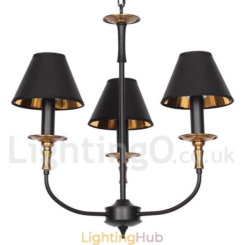 3 Light Retro Contemporary Candle Style Chandelier