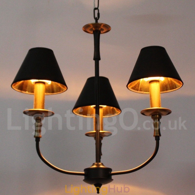 3 Light Retro Contemporary Candle Style Chandelier