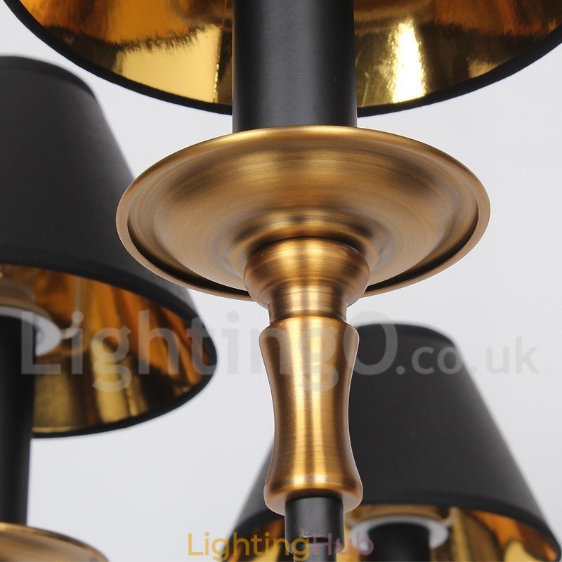 6 Light Retro Contemporary Candle Style Chandelier