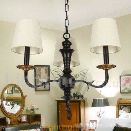 3 Light Contemporary Retro Candle Style Chandelier