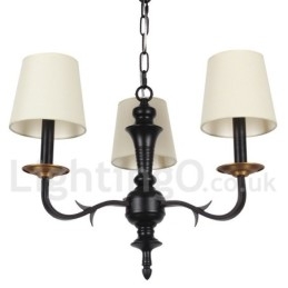 3 Light Contemporary Retro Candle Style Chandelier