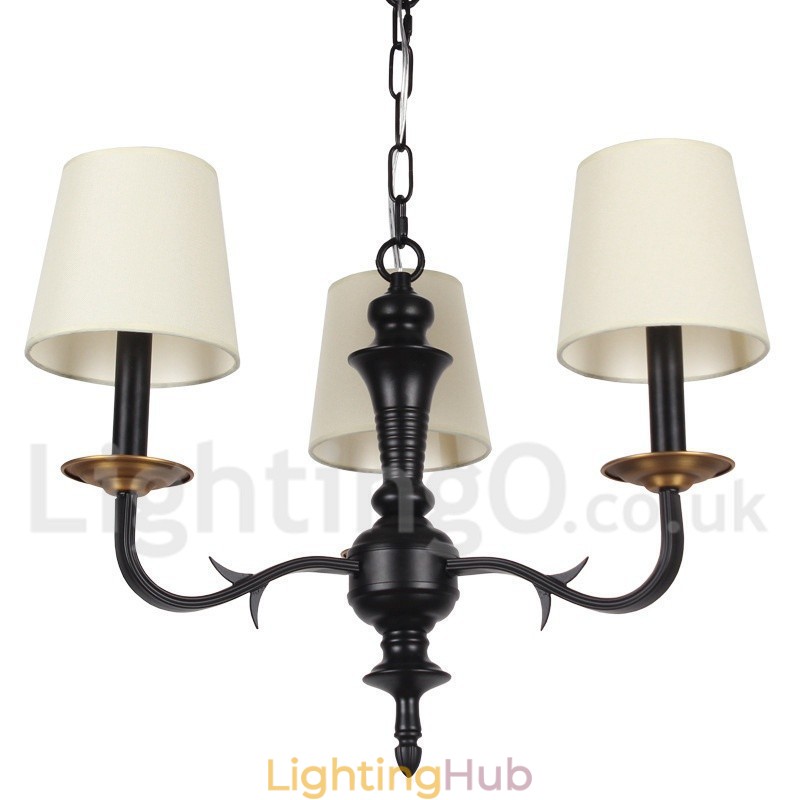 3 Light Contemporary Retro Candle Style Chandelier