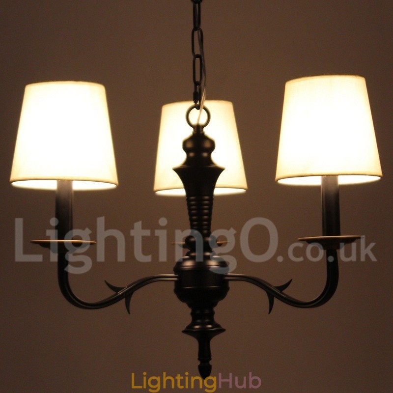3 Light Contemporary Retro Candle Style Chandelier