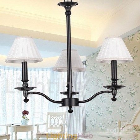 3 Light Retro Contemporary Black Candle Style Chandelier 3 Light Retro Contemporary Black Candle Style Chandelier