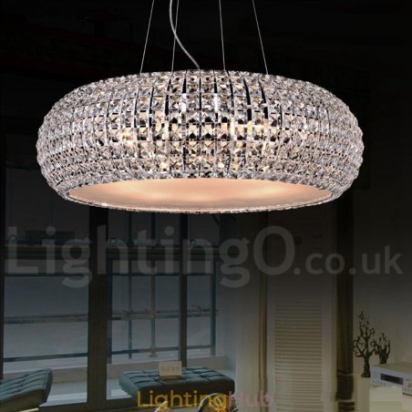 Modern K9 Crystal Ceiling Pendant Light Indoor Chandelier Drum Lighting Lamps Fixtures Modern K9 Crystal Ceiling Pendant Light Indoor Chandelier Drum Lighting Lamps Fixtures