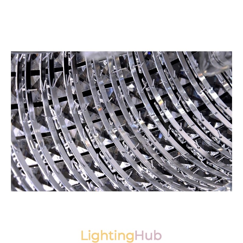 Modern K9 Crystal Ceiling Pendant Light Indoor Chandelier Drum Lighting Lamps Fixtures