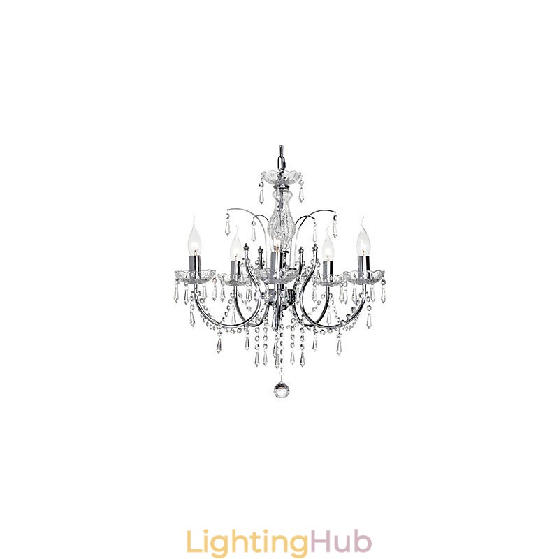 Elegant Crystal Chandelier with 5 Lights