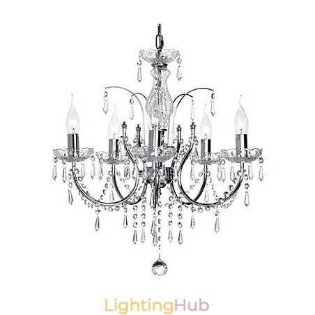 Elegant Crystal Chandelier with 5 Lights Elegant Crystal Chandelier with 5 Lights