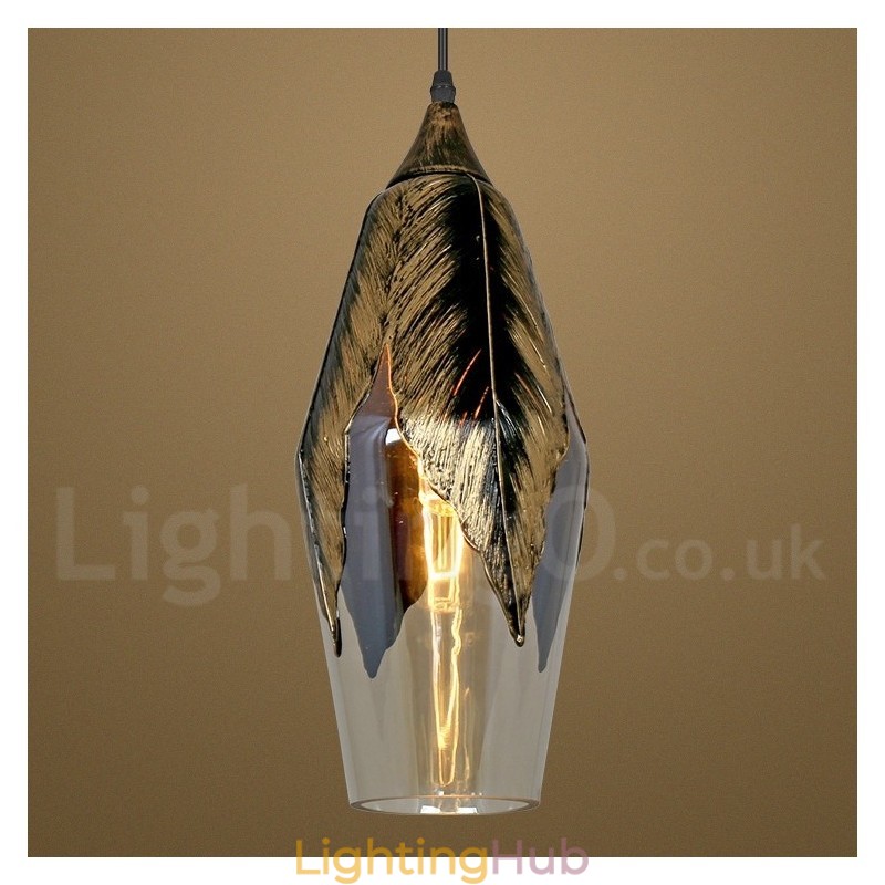 European Retro Glass Pendant Light Lounge Pendant Lamp