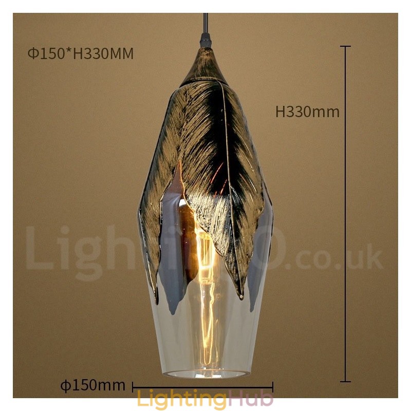 European Retro Glass Pendant Light Lounge Pendant Lamp