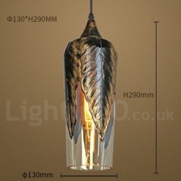 European Retro Glass Pendant Light Lounge Pendant Lamp