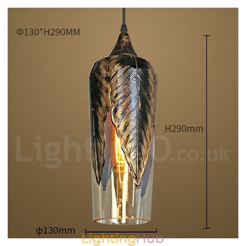 European Retro Glass Pendant Light Lounge Pendant Lamp