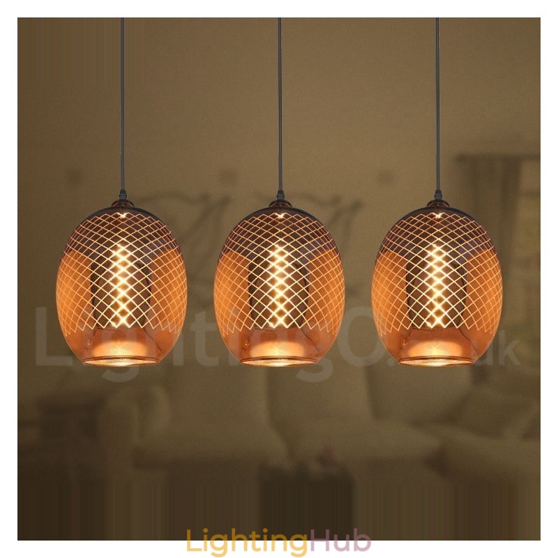 Rustic Glass Pendant Light European Cafe Pendant Lamp