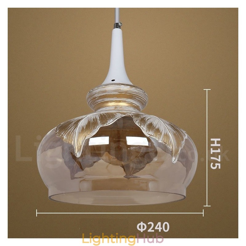 European Modern Contemporary Lounge Glass Pendant Light