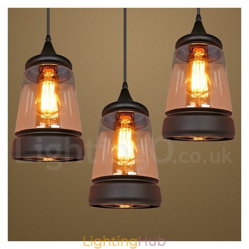 European Retro Lounge Glass Pendant Light