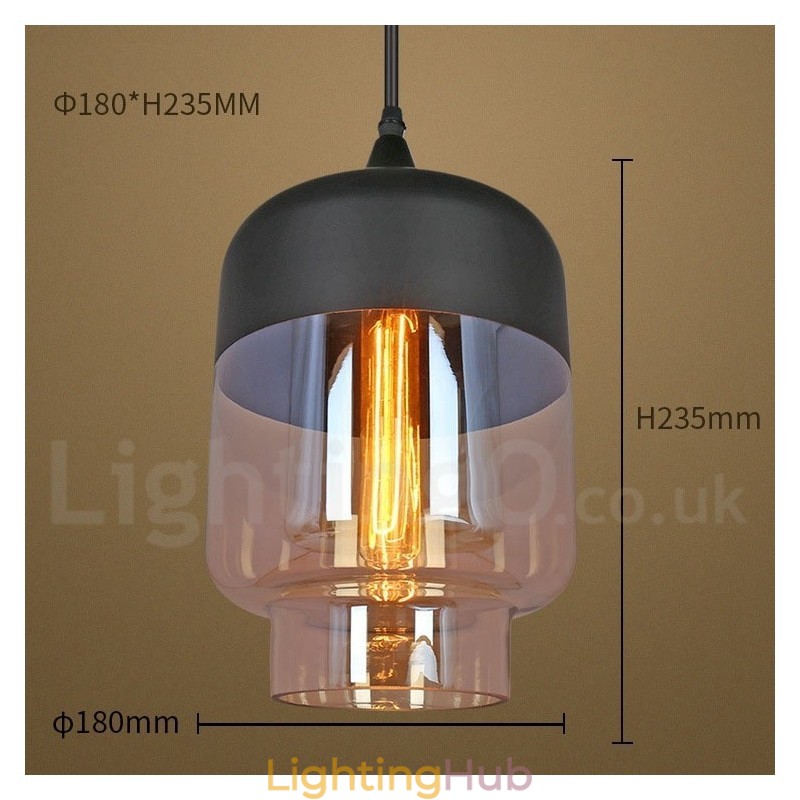 Rustic Glass Pendant Light European Lounge Pendant Lamp