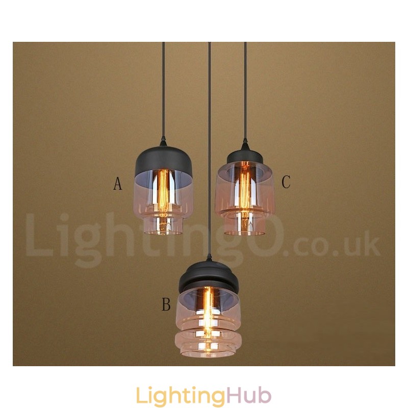 Rustic Glass Pendant Light European Lounge Pendant Lamp