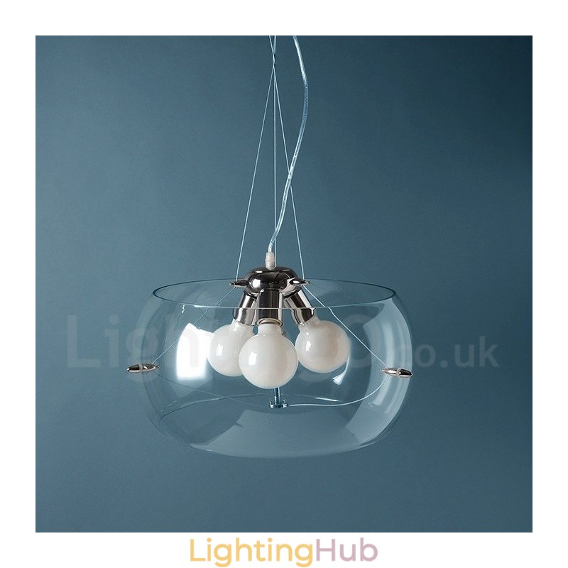 3 Light Modern Contemporary Glass Pendant Light