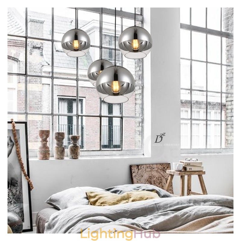 1 Light Modern Contemporary Plating Cafe Glass Pendant Light