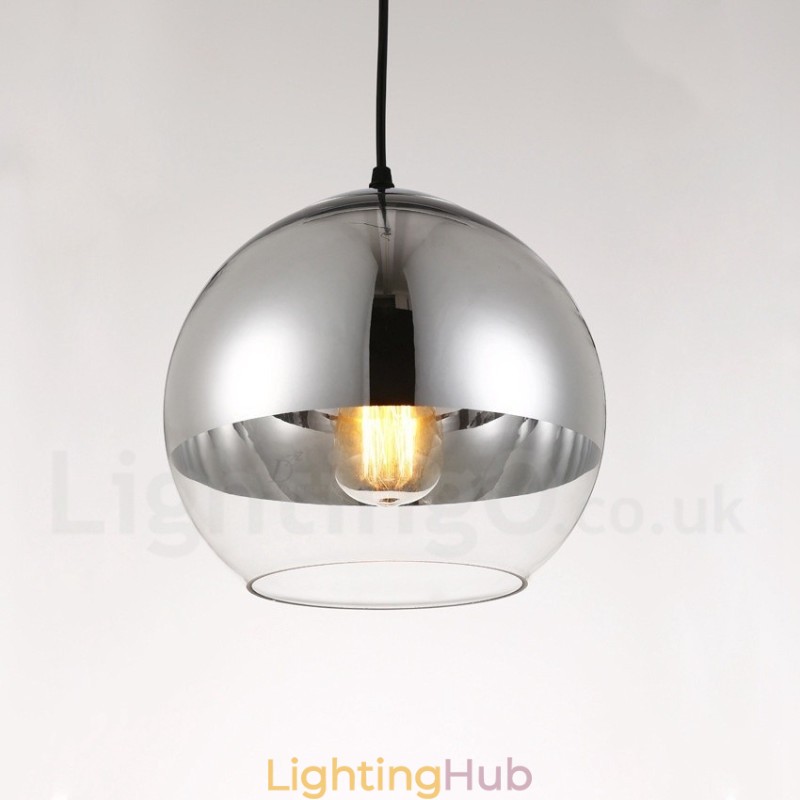 1 Light Modern Contemporary Plating Cafe Glass Pendant Light