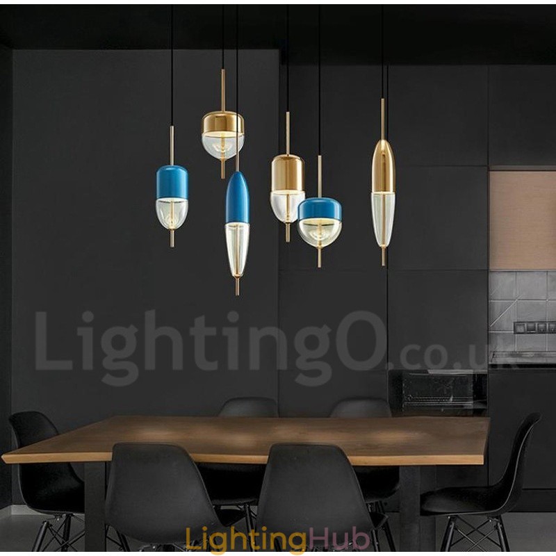 1 Light Modern Contemporary Glass Pendant Light