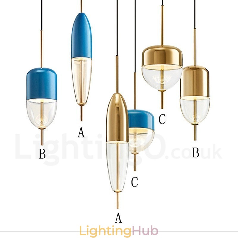 1 Light Modern Contemporary Glass Pendant Light