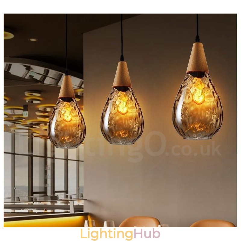 1 Light Nordic Style Modern Contemporary Glass Pendant Light