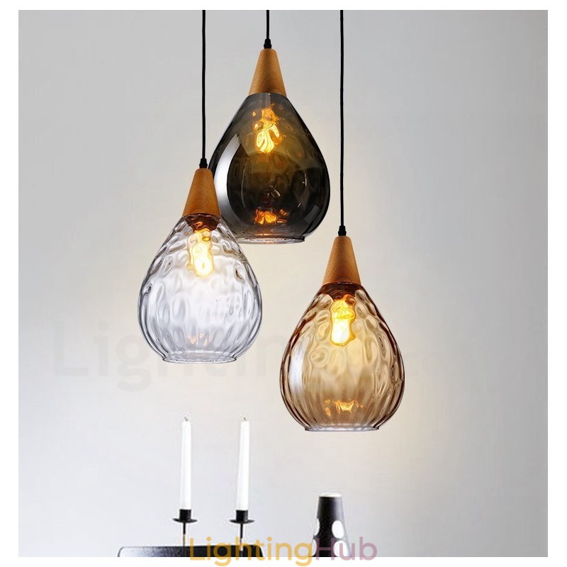1 Light Nordic Style Modern Contemporary Glass Pendant Light