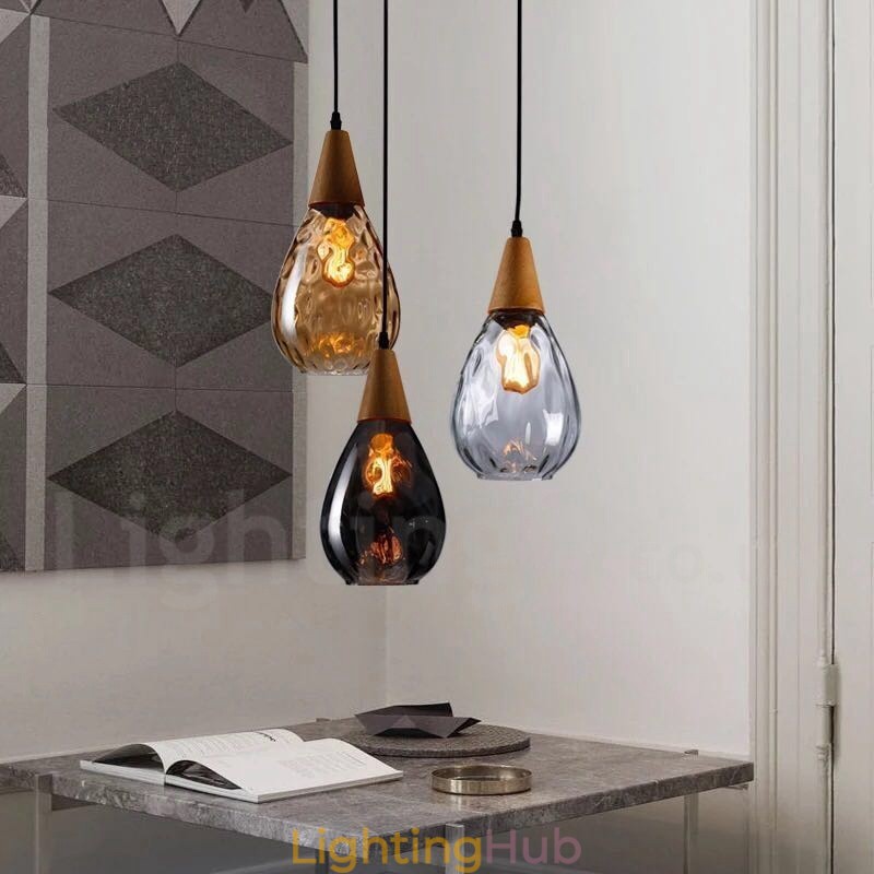 1 Light Nordic Style Modern Contemporary Glass Pendant Light