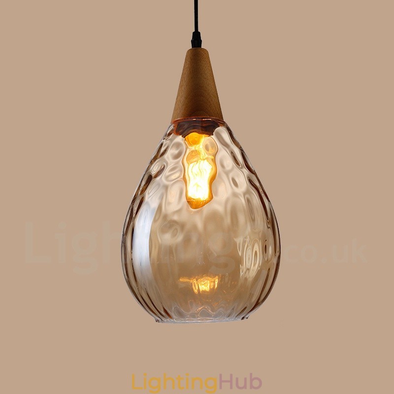 1 Light Nordic Style Modern Contemporary Glass Pendant Light