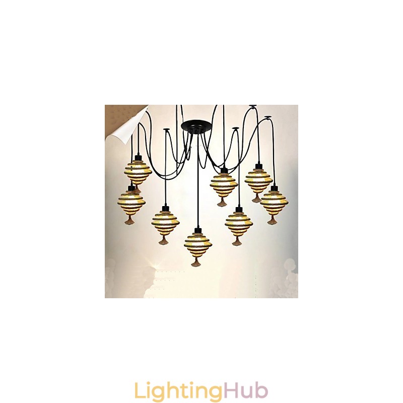The Nordic Country Retro Honeycomb Chandelier Chandelier lamp The Heavenly Maids Scatter Blossoms.