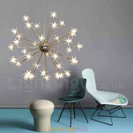 32 Light Modern Contemporary Steel Pendant Light with Glass Shade 32 Light Modern Contemporary Steel Pendant Light with Glass Shade