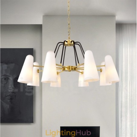 8 Light Retro Rustic Luxury Brass Pendant Lamp Chandelier with Glass Shade 8 Light Retro Rustic Luxury Brass Pendant Lamp Chandelier with Glass Shade