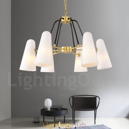 6 Light Retro Rustic Luxury Brass Pendant Lamp Chandelier with Glass Shade 6 Light Retro Rustic Luxury Brass Pendant Lamp Chandelier with Glass Shade