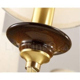 8 Light Retro Rustic Luxury Brass Pendant Lamp Chandelier with Glass Shade