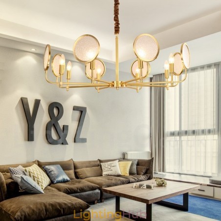 8 Light Retro Rustic Luxury Brass Pendant Lamp Chandelier with Glass Shade 8 Light Retro Rustic Luxury Brass Pendant Lamp Chandelier with Glass Shade