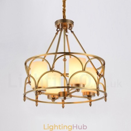 4 Light Retro Rustic Luxury Brass Pendant Lamp Chandelier with Glass Shade 4 Light Retro Rustic Luxury Brass Pendant Lamp Chandelier with Glass Shade