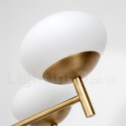 6 Light Retro Rustic Luxury Brass Pendant Lamp Chandelier with Glass Shade