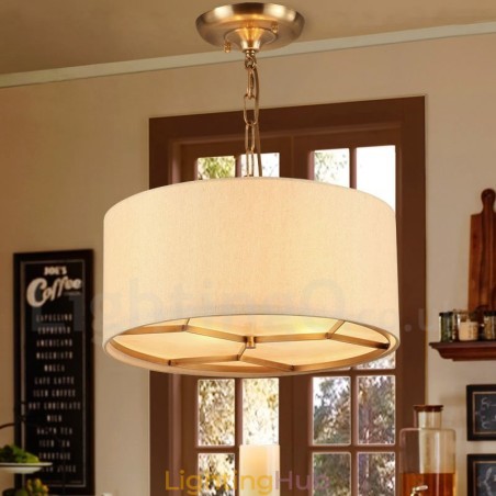 4 Light Retro Rustic Luxury Brass Pendant Lamp Chandelier with Fabric Shade 4 Light Retro Rustic Luxury Brass Pendant Lamp Chandelier with Fabric Shade