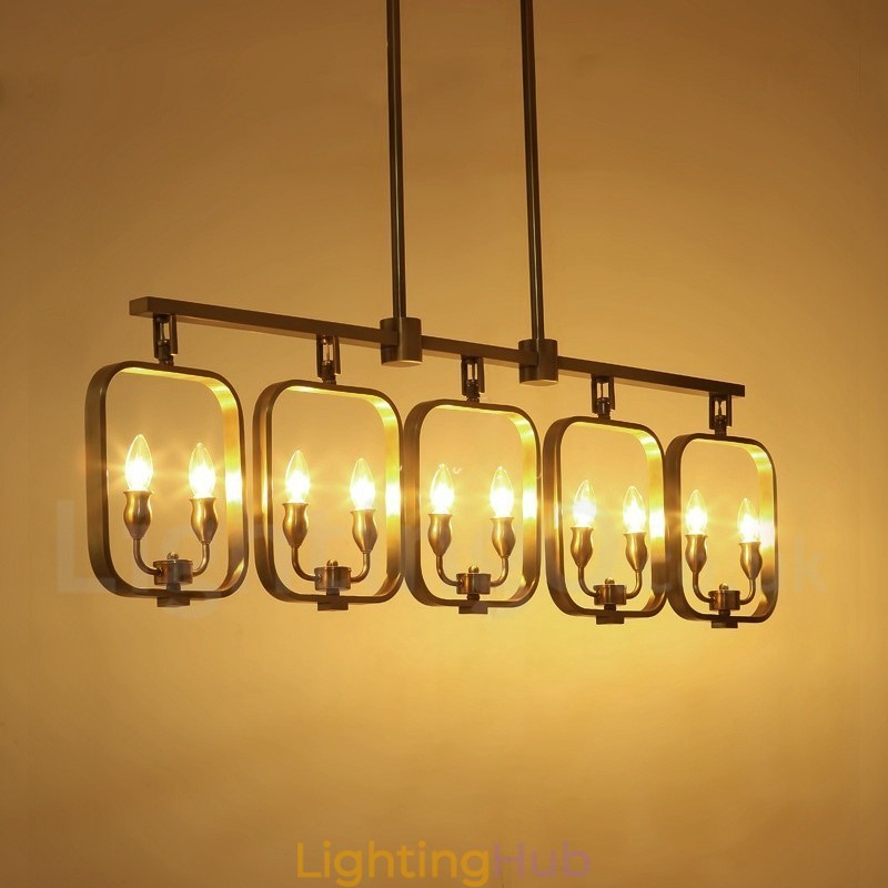 Retro Rustic Luxury Brass Pendant Lamp Chandelier