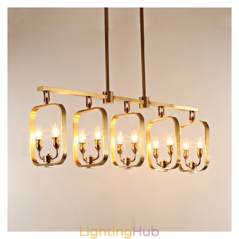 Retro Rustic Luxury Brass Pendant Lamp Chandelier