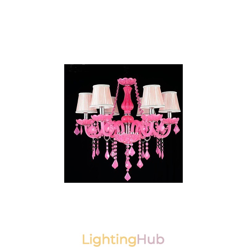 Coffee lamp Project Light Candle Crystal Hanging Lamp Pink A