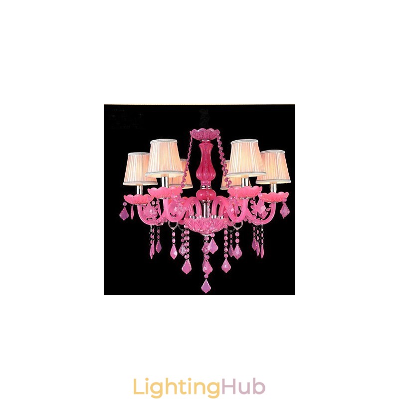Coffee lamp Project Light Candle Crystal Hanging Lamp Pink A