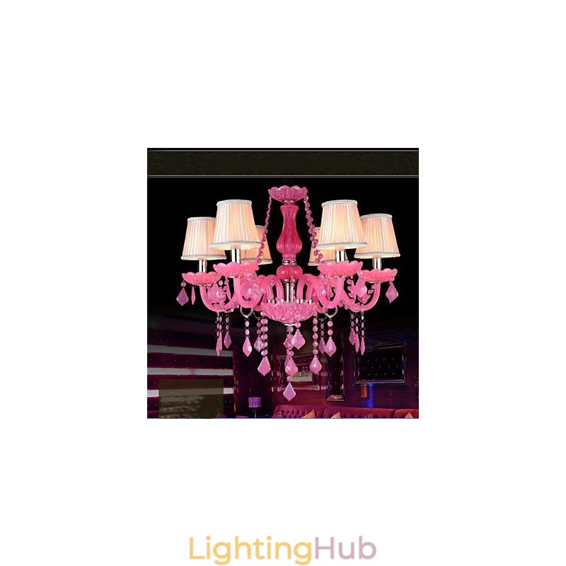 Coffee lamp Project Light Candle Crystal Hanging Lamp Pink A