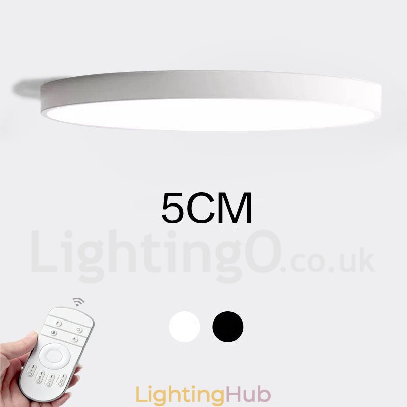 Ultra Thin Dimmable Modern Contemporary Nordic Style Flush Mount Ceiling Lights with Acrylic Shade with Remote Control Also Can Be Used As Wall Light