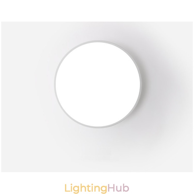 Ultra Thin Dimmable Modern Contemporary Nordic Style Flush Mount Ceiling Lights with Acrylic Shade with Remote Control Also Can Be Used As Wall Light