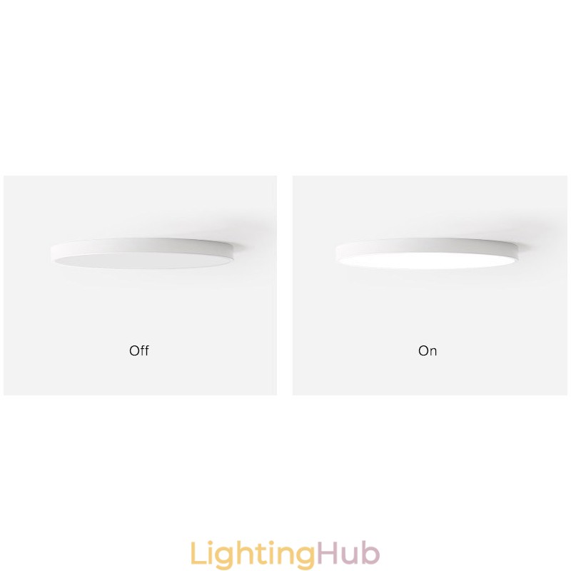 Ultra Thin Dimmable Modern Contemporary Nordic Style Flush Mount Ceiling Lights with Acrylic Shade with Remote Control Also Can Be Used As Wall Light