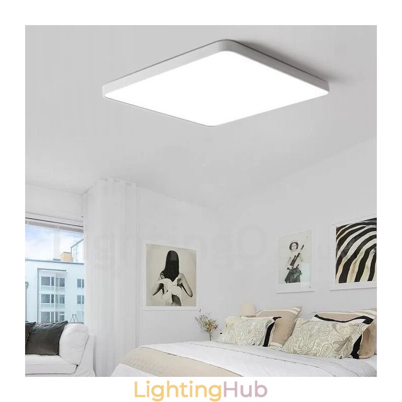Dimmable Modern Contemporary Nordic Style Flush Mount Ceiling Lights with Acrylic Shade with Remote Control