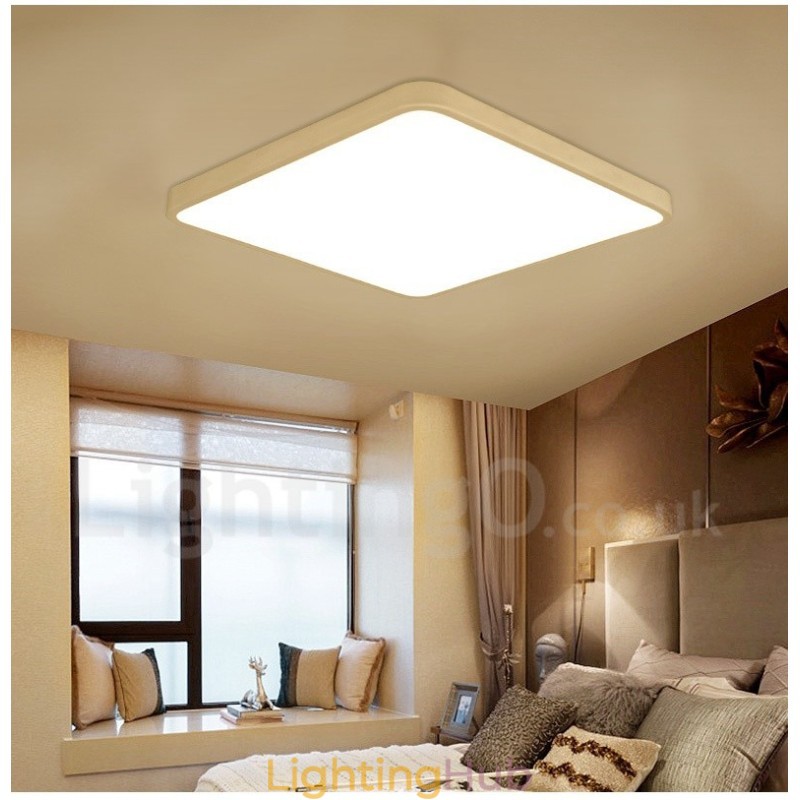 Dimmable Modern Contemporary Nordic Style Flush Mount Ceiling Lights with Acrylic Shade with Remote Control