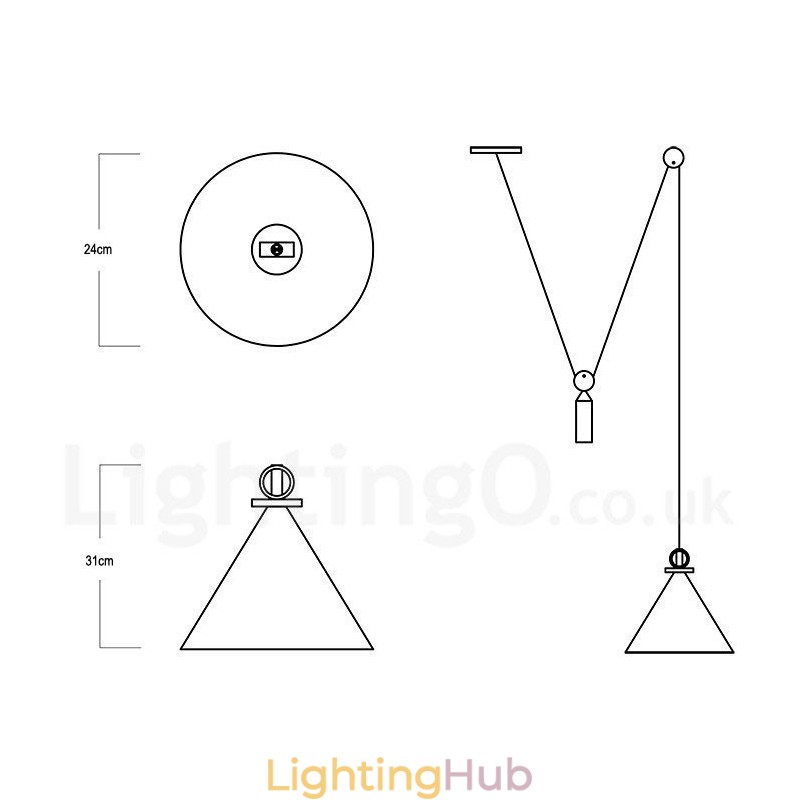 Pure Copper Modern Contemporary Nordic Style Rise and Fall Pendant Light Brass Ceiling Lamp